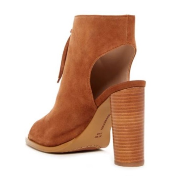 NWT FRENCH CONNECTION - Open Toe Suede Bootie - Picture 2 of 3